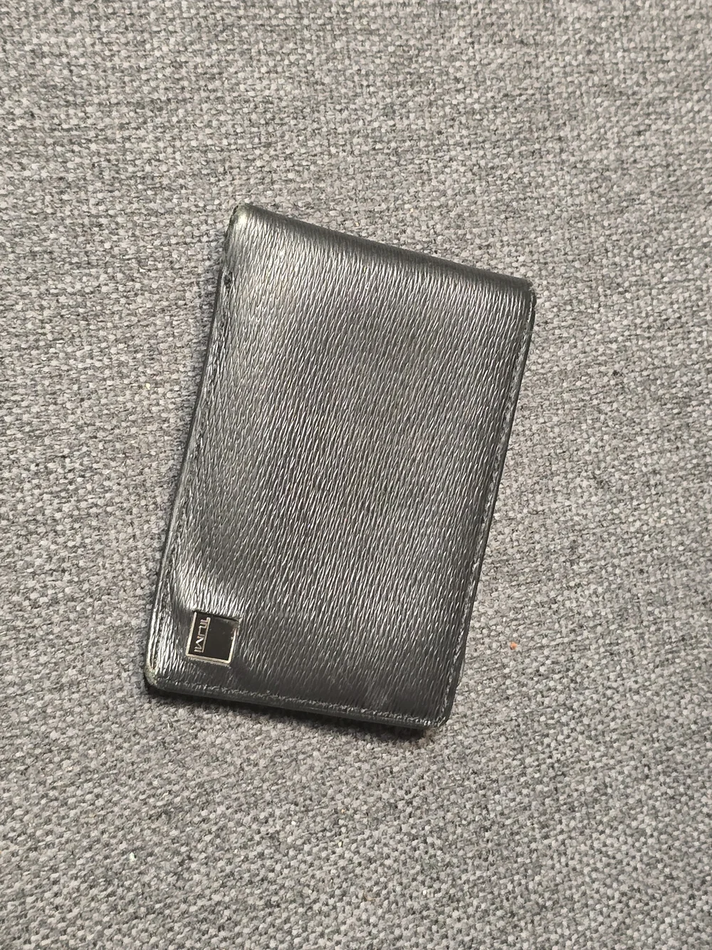 Tumi Black Textured Leather Bi-fold Wallet